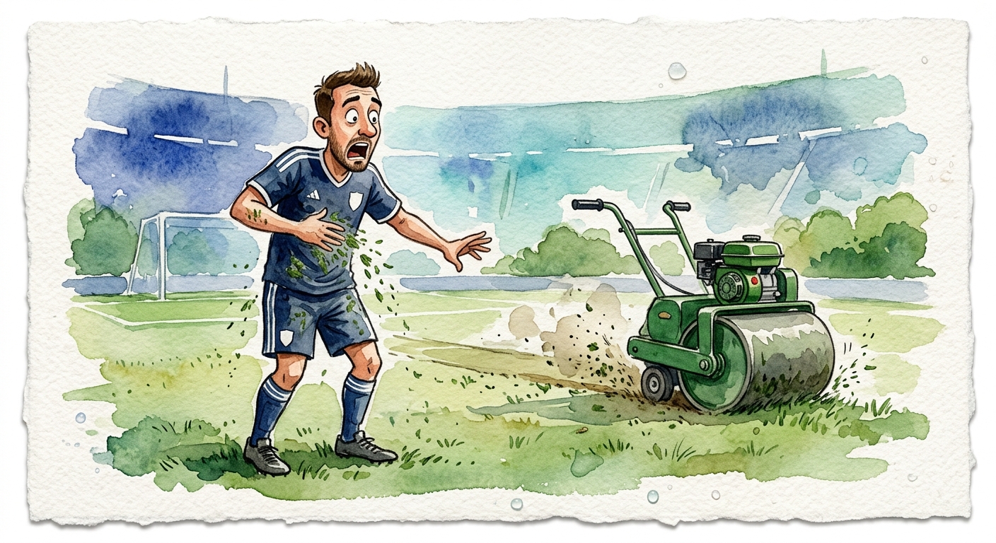 Andros Townsend standing on a soccer pitch in Thailand